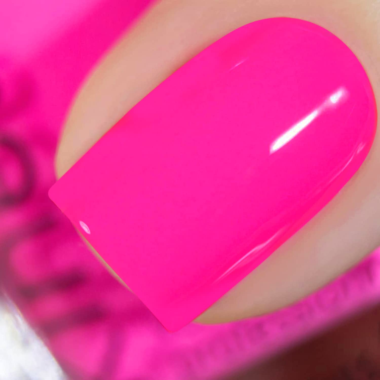 Vishine Nail Gel Polish, 15ml Soak Off Nail Gel Polish Nail Art Manicure Salon DIY at Home Long-lasting – Hot Pink 0.5 OZ