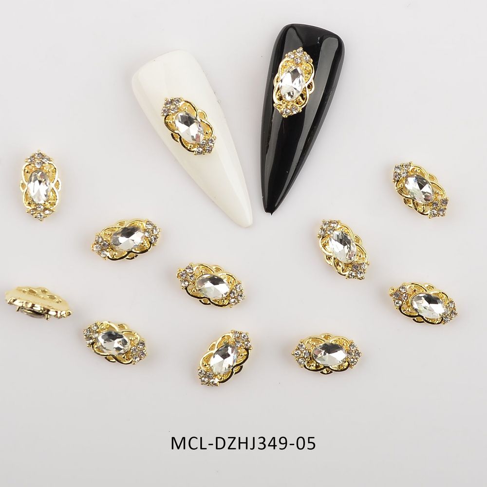 gold butterfly nail charms pack - 17