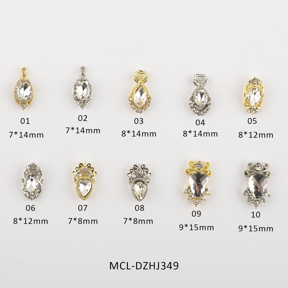 gold butterfly nail charms pack - 2