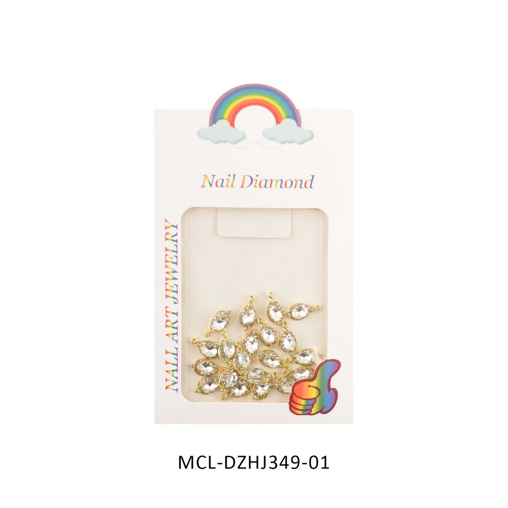 gold butterfly nail charms pack - 3