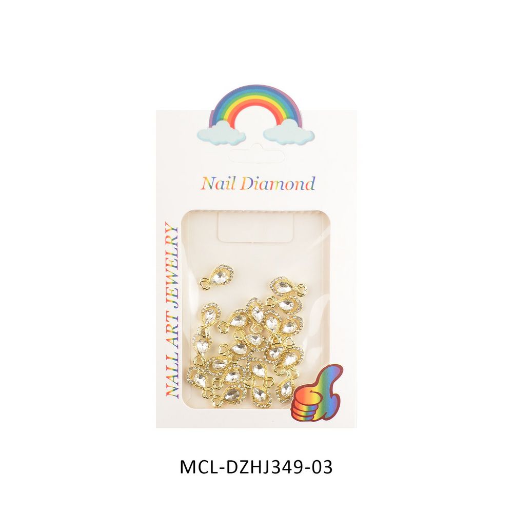 gold butterfly nail charms pack - 5