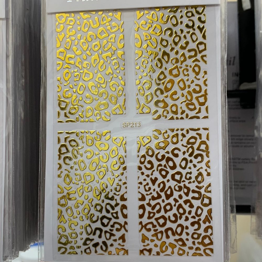 animal print nail art stickers sheet - 10
