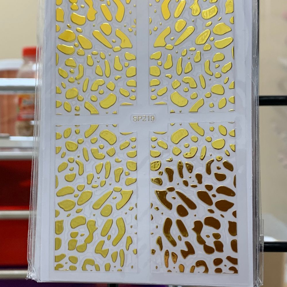animal print nail art stickers sheet - 12