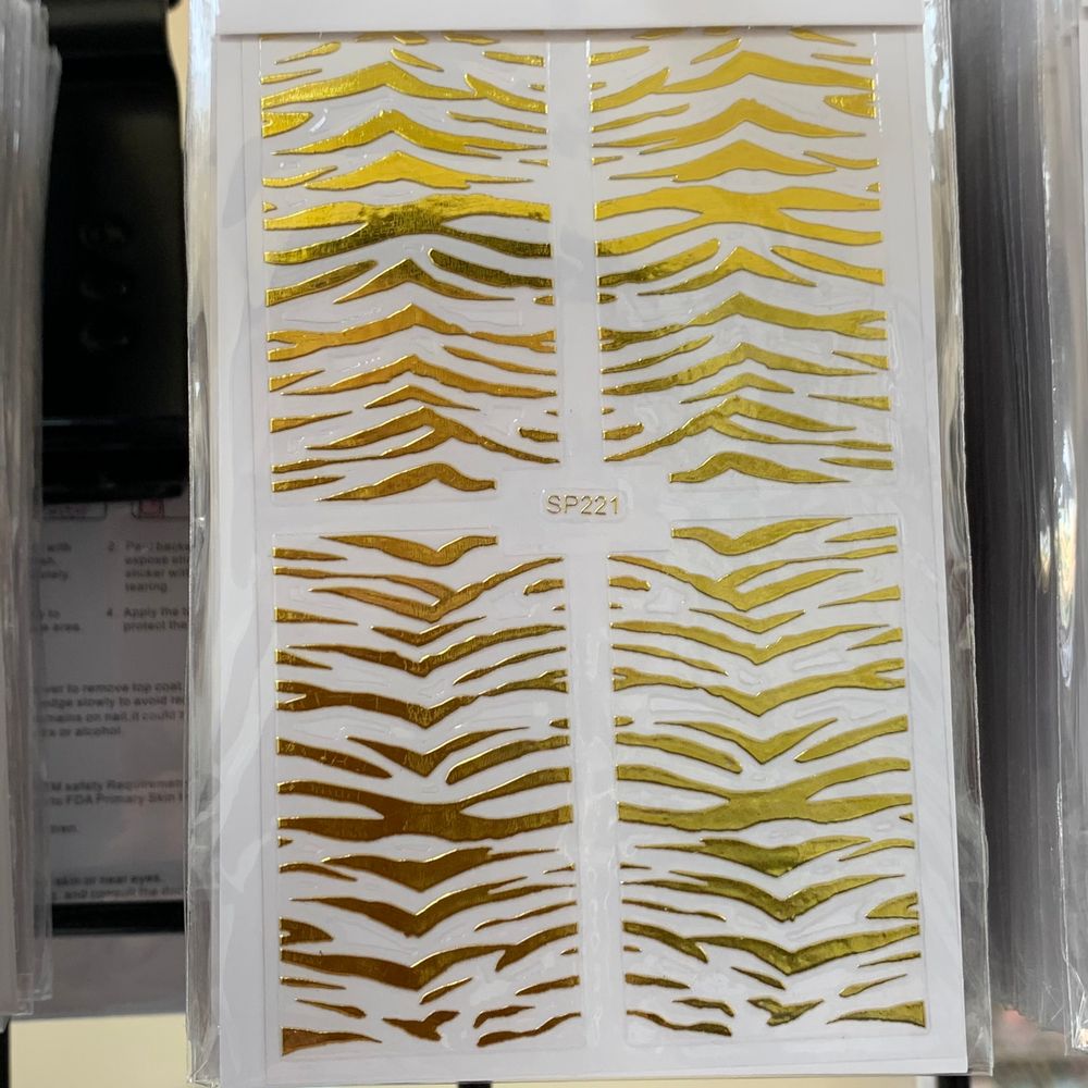 animal print nail art stickers sheet - 5