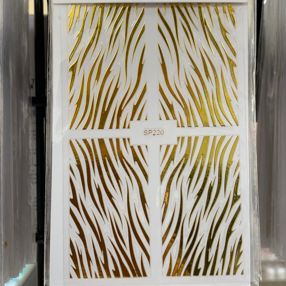 animal print nail art stickers sheet - 8