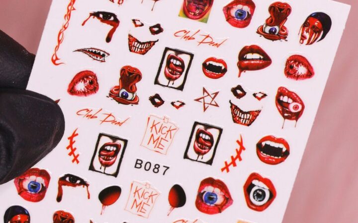 Bloody Halloween Nail Stickers for Spooky Fall Manicures