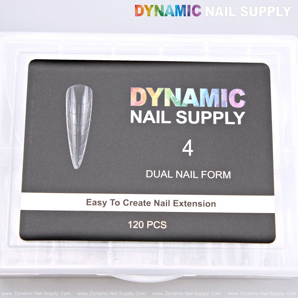 Stiletto dual gel nail forms 120pcs - 6