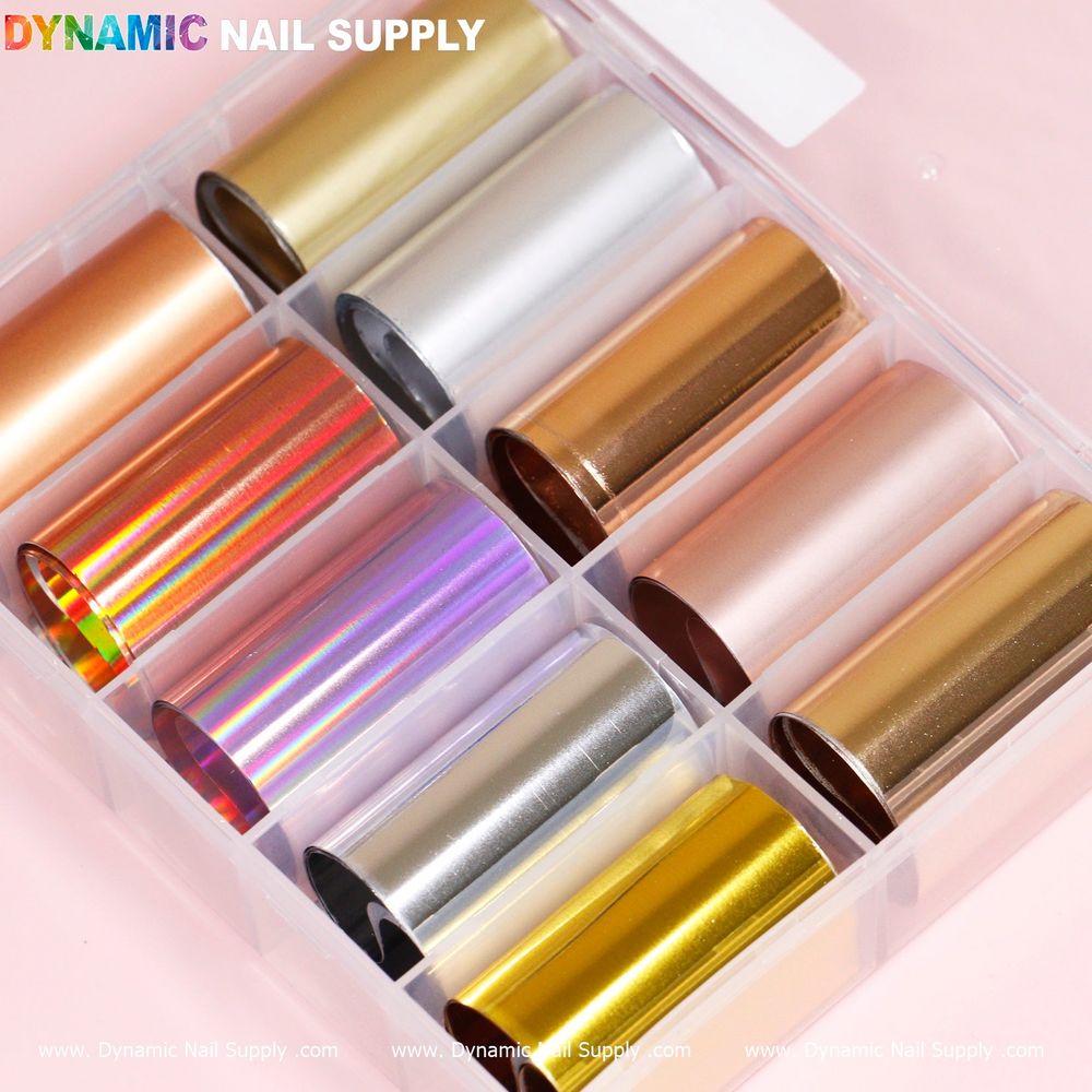 metallic holographic nail foils assortment - 2