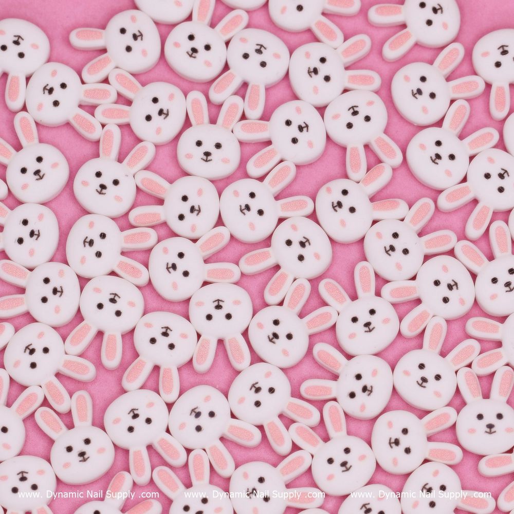 Pink Cony bunny nail charms pack - 2